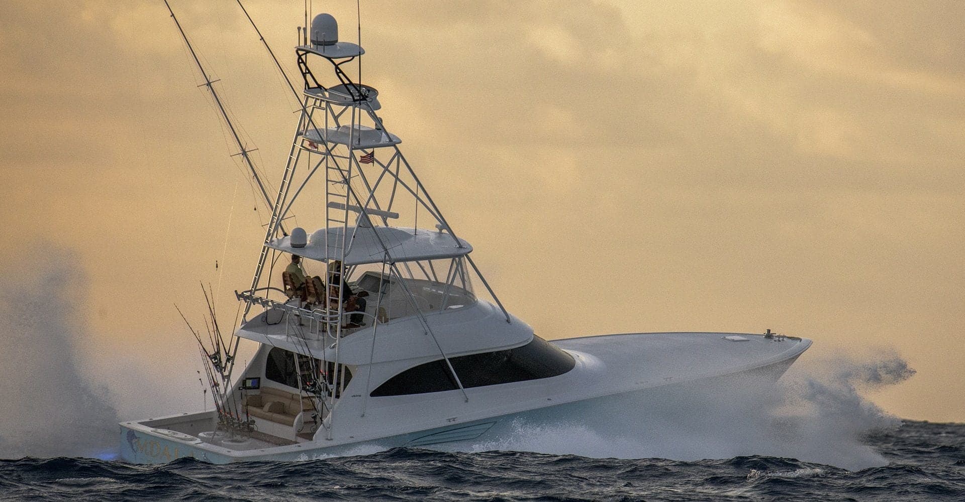 Viking sportfish running offshore in Florida