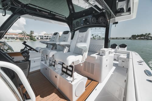Sportfishing boat helm and console photography in Jupiter, Florida