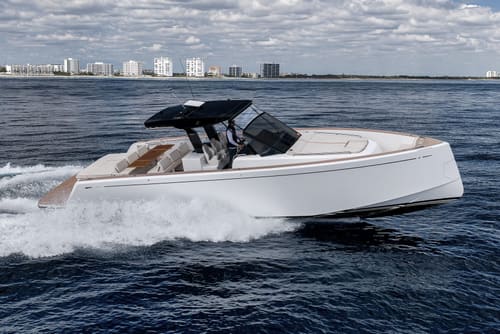 Motor yacht exterior photography docked near Jupiter, South Florida