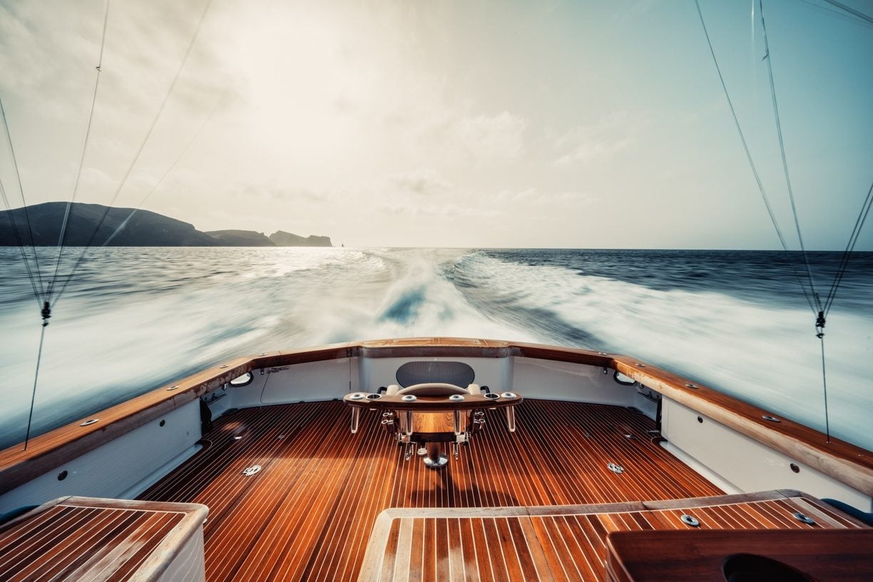 Jarrett Bay sportfishing boat photographed dockside in South Florida
