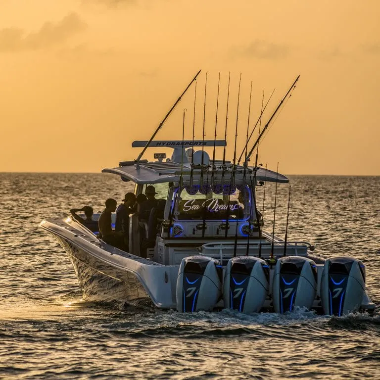 53 Suenos by HCB Yachts Fishing at Dusk
