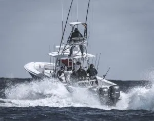 Contender-Center-Console-Boat-With-Triple-Yamaha-Outboards